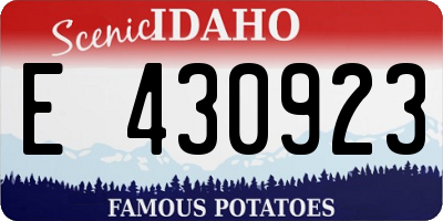 ID license plate E430923