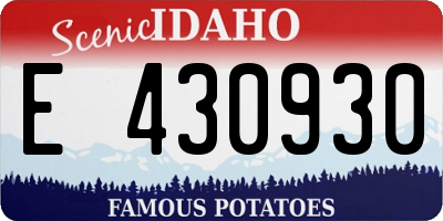 ID license plate E430930