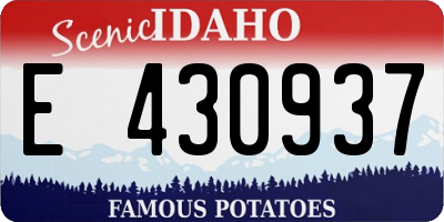 ID license plate E430937