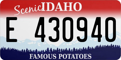 ID license plate E430940