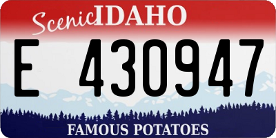 ID license plate E430947