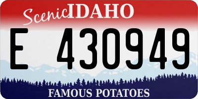 ID license plate E430949