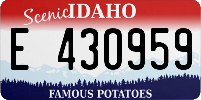 ID license plate E430959