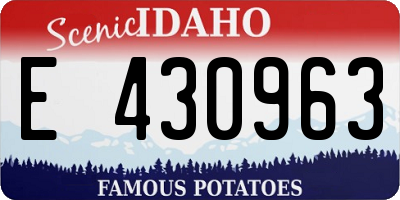 ID license plate E430963