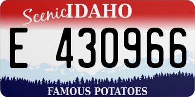 ID license plate E430966
