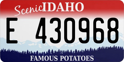 ID license plate E430968