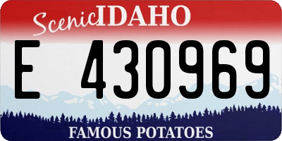 ID license plate E430969