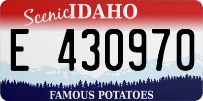 ID license plate E430970