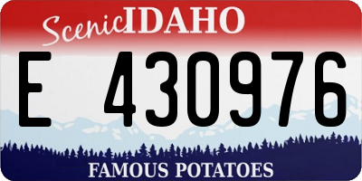 ID license plate E430976