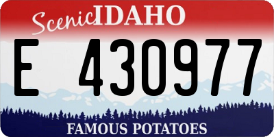 ID license plate E430977