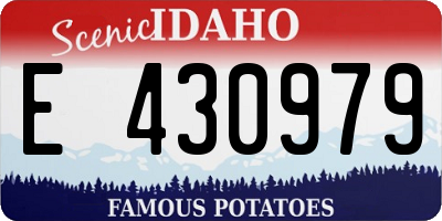 ID license plate E430979