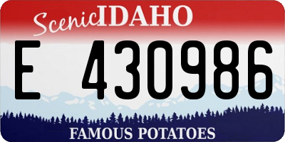 ID license plate E430986