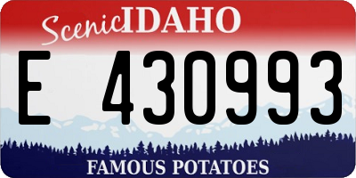 ID license plate E430993