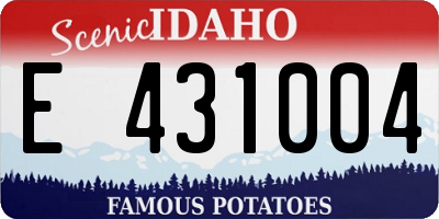 ID license plate E431004