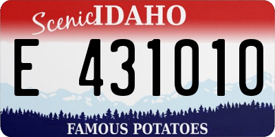 ID license plate E431010
