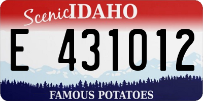ID license plate E431012