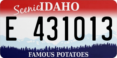 ID license plate E431013