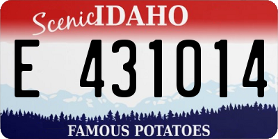 ID license plate E431014