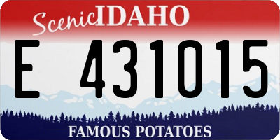 ID license plate E431015
