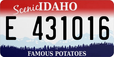ID license plate E431016