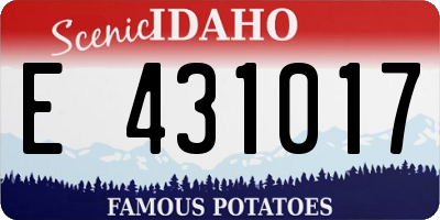 ID license plate E431017