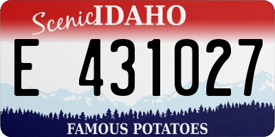 ID license plate E431027