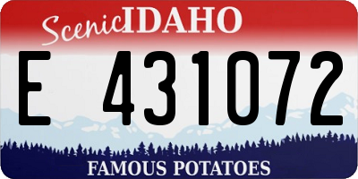 ID license plate E431072