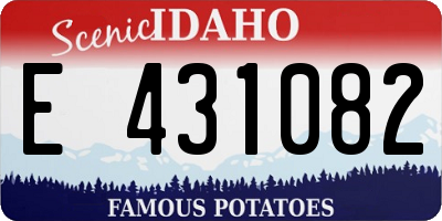ID license plate E431082
