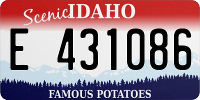 ID license plate E431086