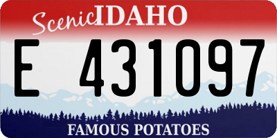 ID license plate E431097