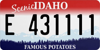 ID license plate E431111