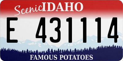 ID license plate E431114