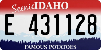 ID license plate E431128