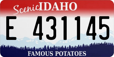 ID license plate E431145
