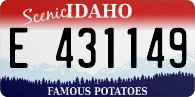 ID license plate E431149