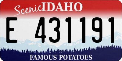 ID license plate E431191