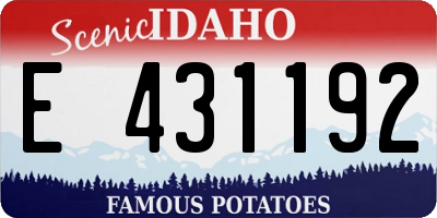 ID license plate E431192