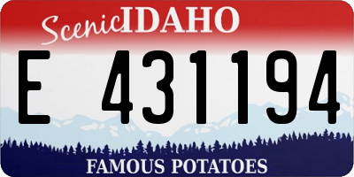 ID license plate E431194