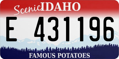 ID license plate E431196