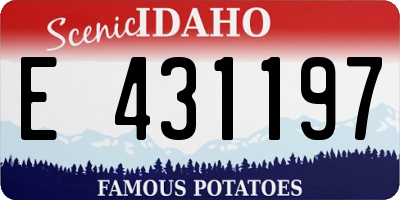 ID license plate E431197