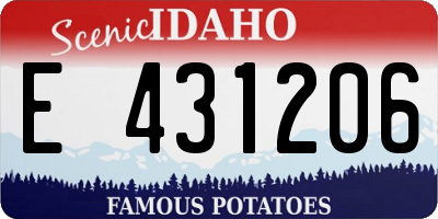 ID license plate E431206
