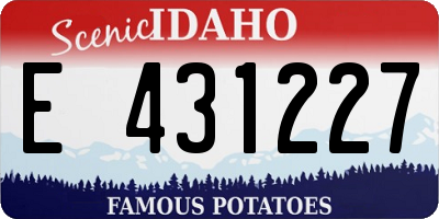 ID license plate E431227