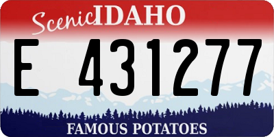 ID license plate E431277