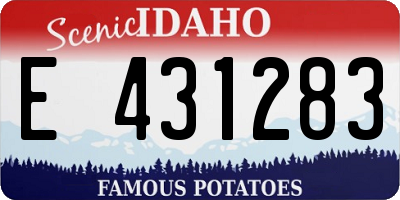 ID license plate E431283