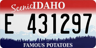 ID license plate E431297