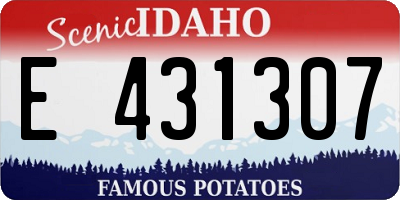 ID license plate E431307
