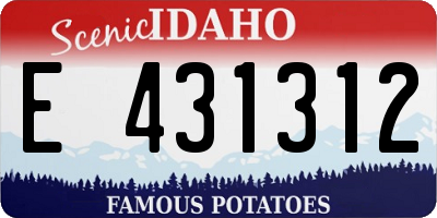 ID license plate E431312