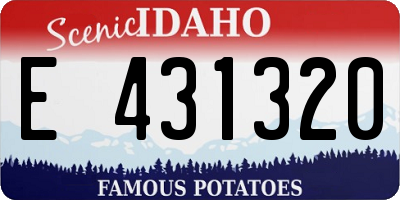 ID license plate E431320