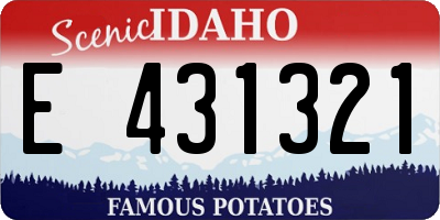 ID license plate E431321