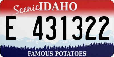 ID license plate E431322